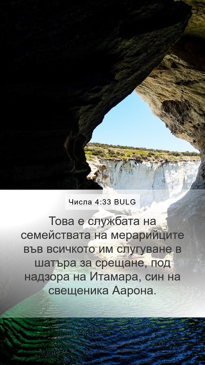 Числа 4:33 BULG Bible Verse Image