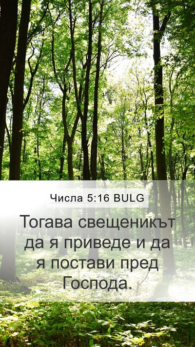 Числа 5:16 BULG Mobile Phone Wallpaper - Тогава свещеникът да я - Mobile Bible Verse Wallpaper