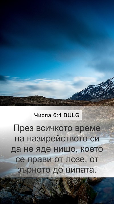 Числа 6:4 BULG Mobile Phone Wallpaper - През всичкото време на - Mobile Bible Verse Wallpaper