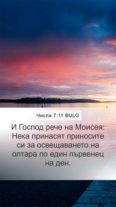 Числа 7:11 BULG Mobile Phone Wallpaper - И Господ рече на Моисея: - Mobile Bible Verse Wallpaper