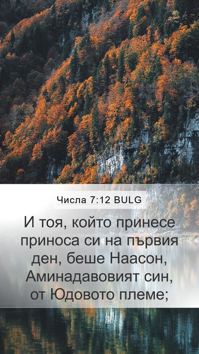 Числа 7:12 BULG Bible Verse Image