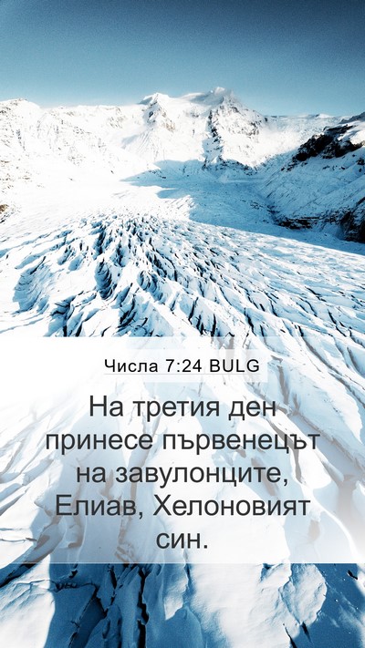 Числа 7:24 BULG Bible Verse Image