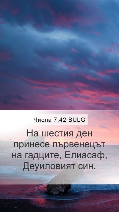 Числа 7:42 BULG Bible Verse Image