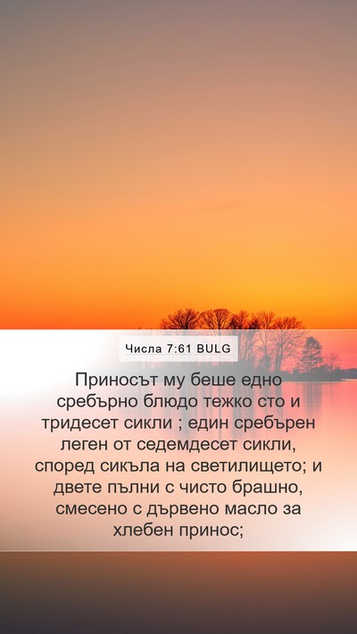 Числа 7:61 BULG Mobile Phone Wallpaper - Приносът му беше едно - Mobile Bible Verse Wallpaper