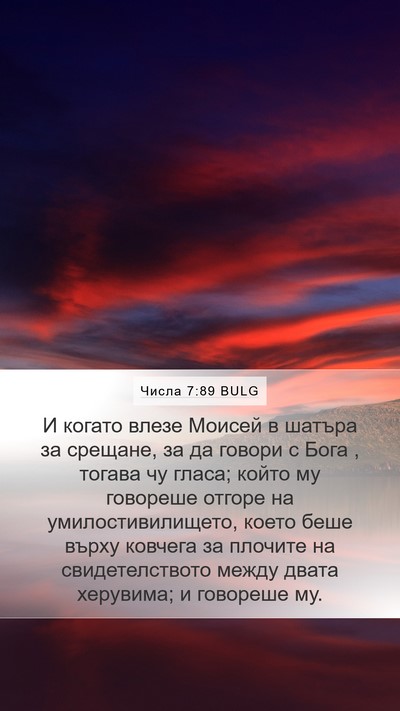 Числа 7:89 BULG Bible Verse Image