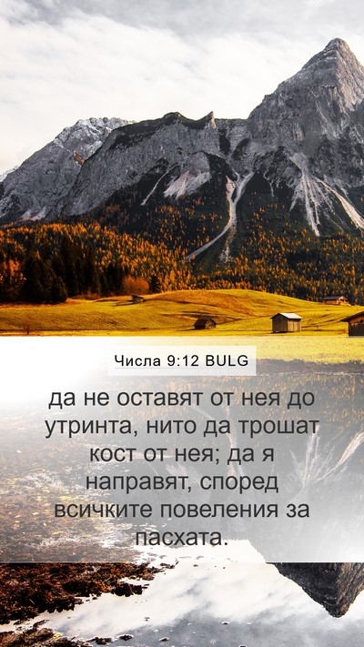 Числа 9:12 BULG Mobile Phone Wallpaper - да не оставят от нея до - Mobile Bible Verse Wallpaper