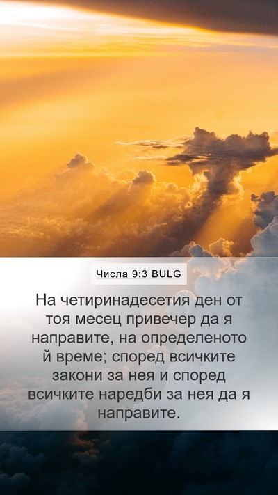 Числа 9:3 BULG Mobile Phone Wallpaper - На четиринадесетия ден от - Mobile Bible Verse Wallpaper