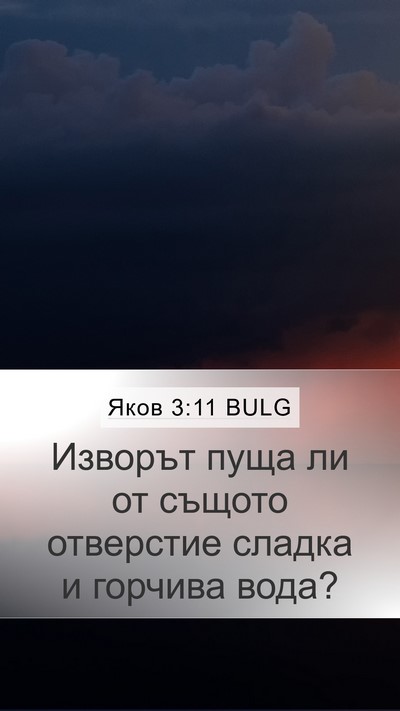 Яков 3:11 BULG Mobile Phone Wallpaper - Изворът пуща ли от същото - Mobile Bible Verse Wallpaper