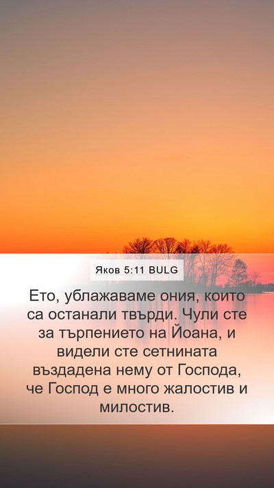 Яков 5:11 BULG Bible Verse Image